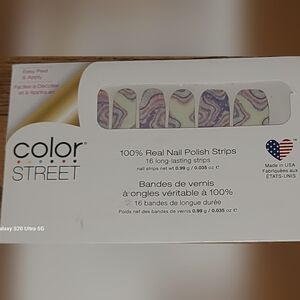 Color Street Nail Polish Strips - Purple Swirl Oyster Shell